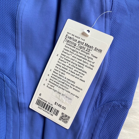 Lululemon Everlux and Mesh Super-High-Rise Tight 25" Size 6 Wild Indigo WLIN - Picture 2 of 5
